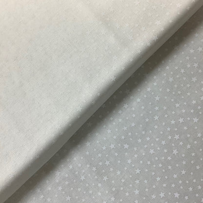 Makower White on White Stars 100% Premium Cotton Fabric D306 Q2