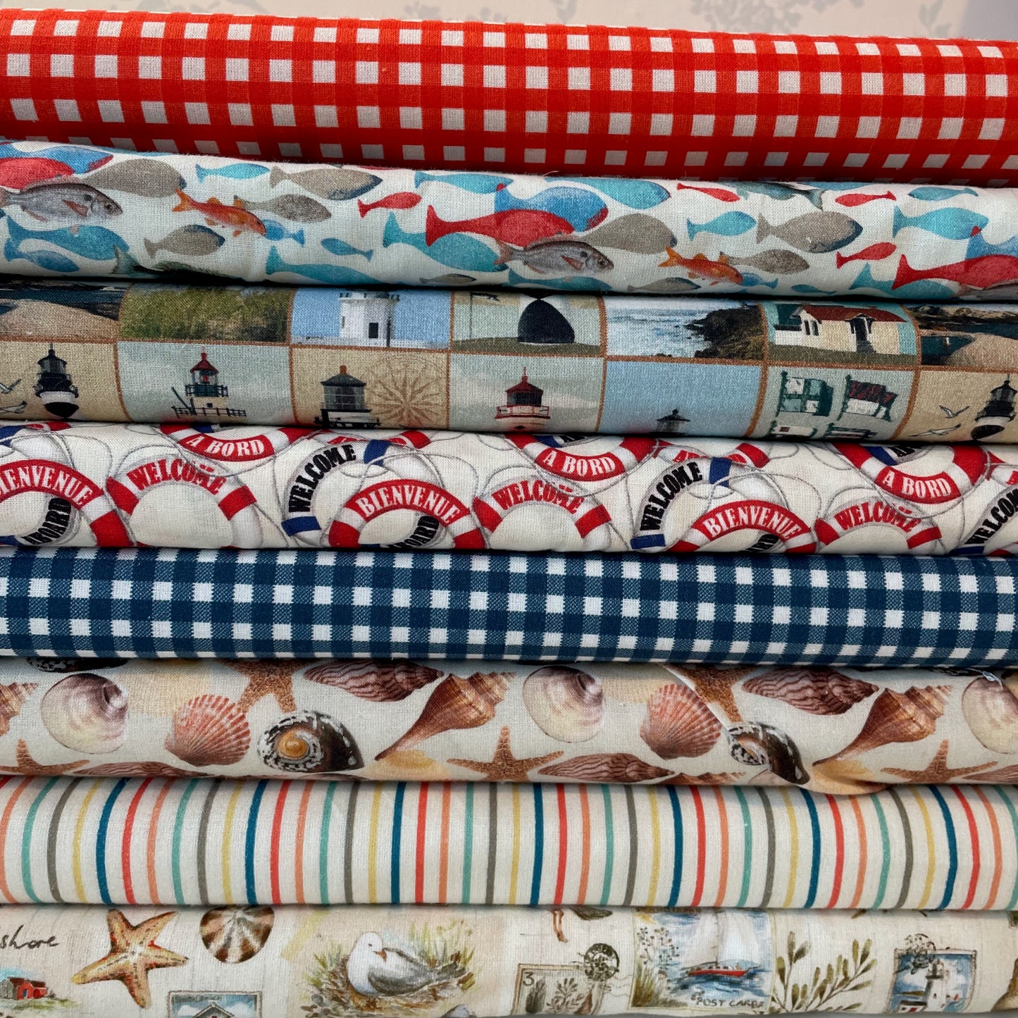 Stof Bord de Mer 7 Seaside Quilting 100% Premium Cotton Fabric
