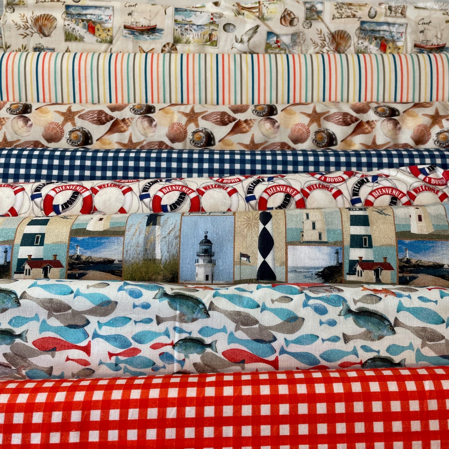 Stof Bord de Mer 7 Seaside Quilting 100% Premium Cotton Fabric