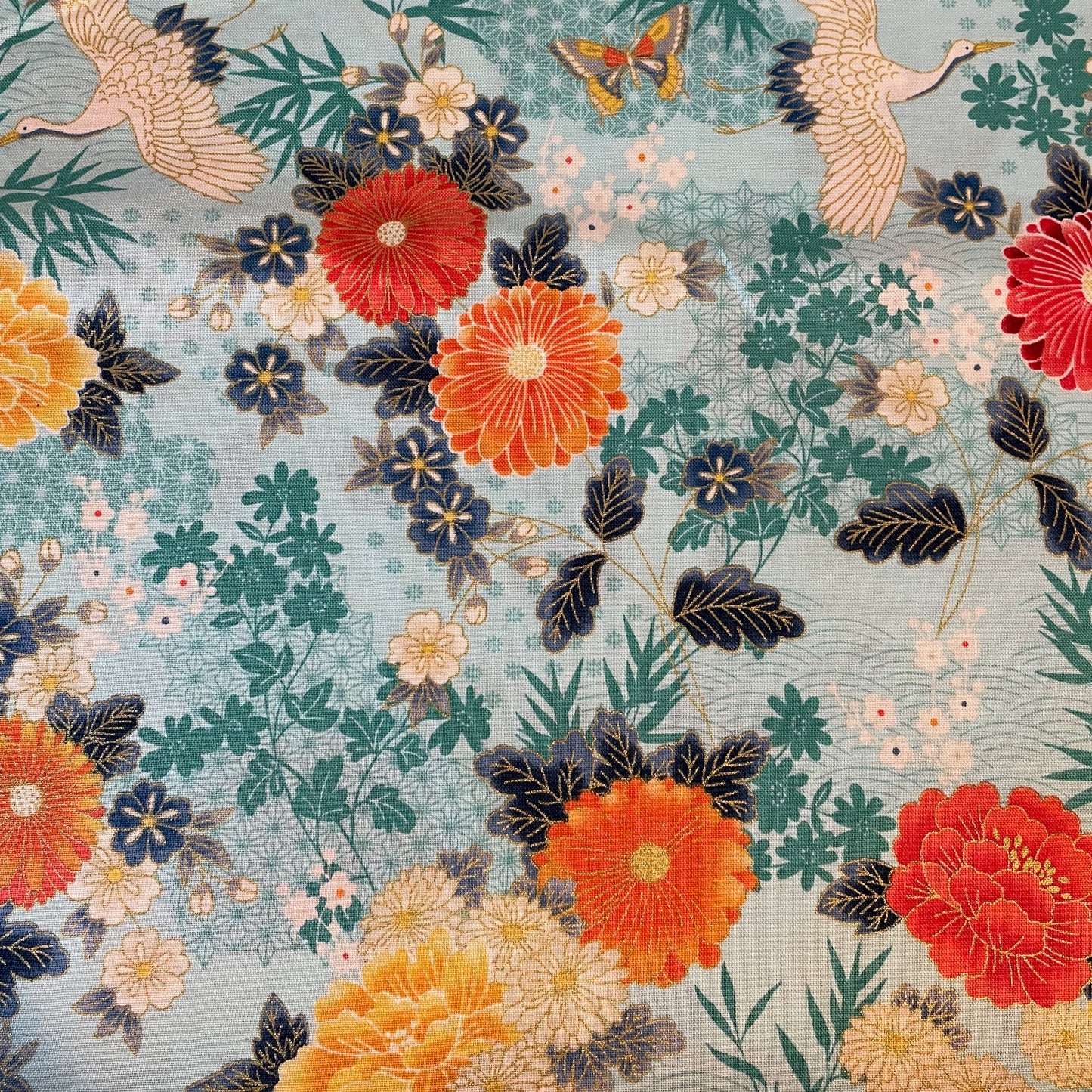 Makower Michiko 14 Designs Metallics and 1 Panel 100% Premium Cotton Fabric