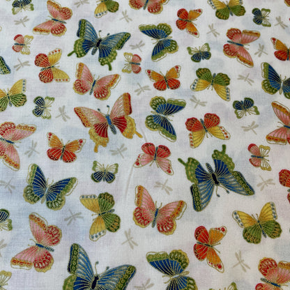 Makower Michiko 14 Designs Metallics and 1 Panel 100% Premium Cotton Fabric