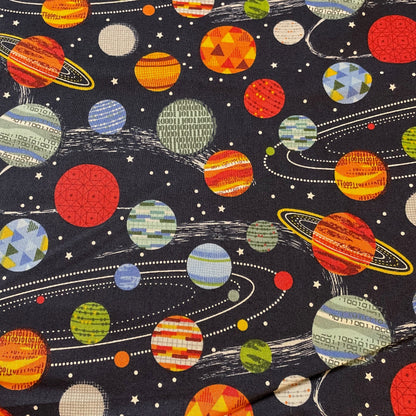 Novelty Space Planets Cars Diggers DIY Tools 100% Premium Cotton Fabric
