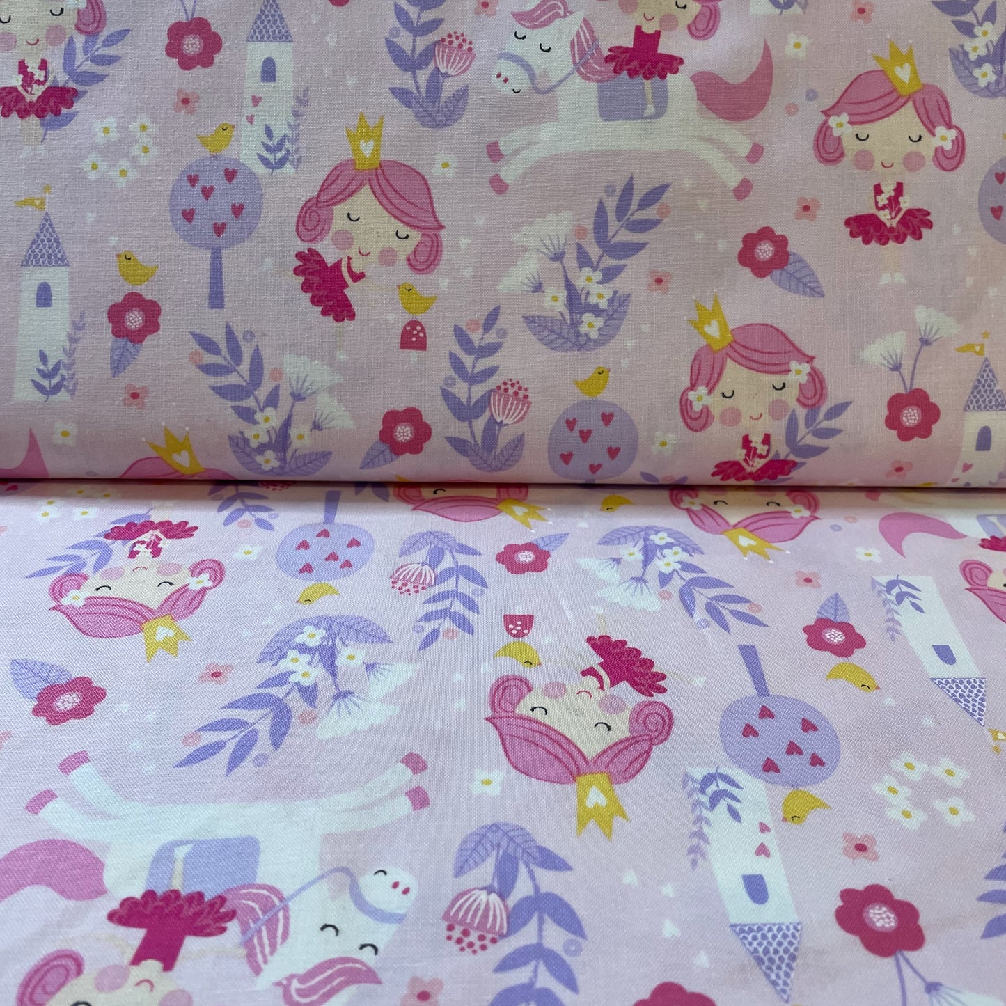 Novelty Princess Unicorn Ballet Dancer Mermaid Frozen Fairy Fairytale 100% Premium Cotton Fabric