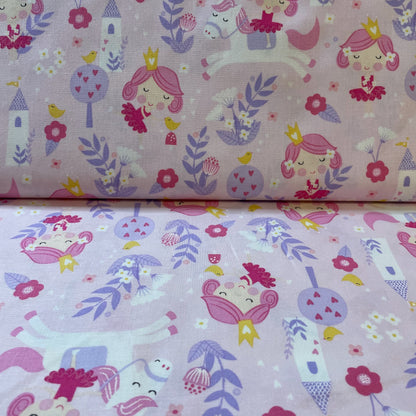 Novelty Princess Unicorn Ballet Dancer Mermaid Frozen Fairy Fairytale 100% Premium Cotton Fabric