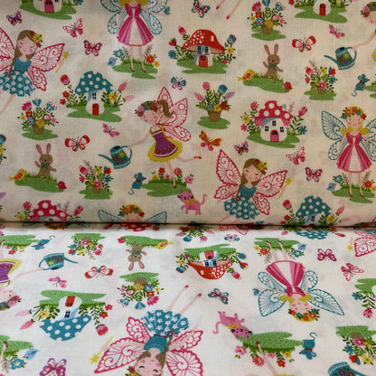 Novelty Princess Unicorn Ballet Dancer Mermaid Frozen Fairy Fairytale 100% Premium Cotton Fabric
