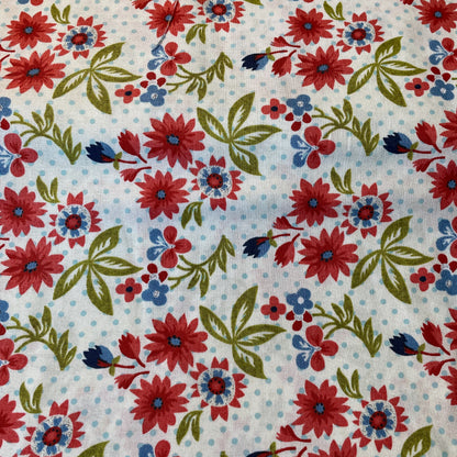 Moda Basic Grey Biscuits for Gravy Floral Blue Tiles Quilting Craft Patchwork 100% Premium Cotton Fabric