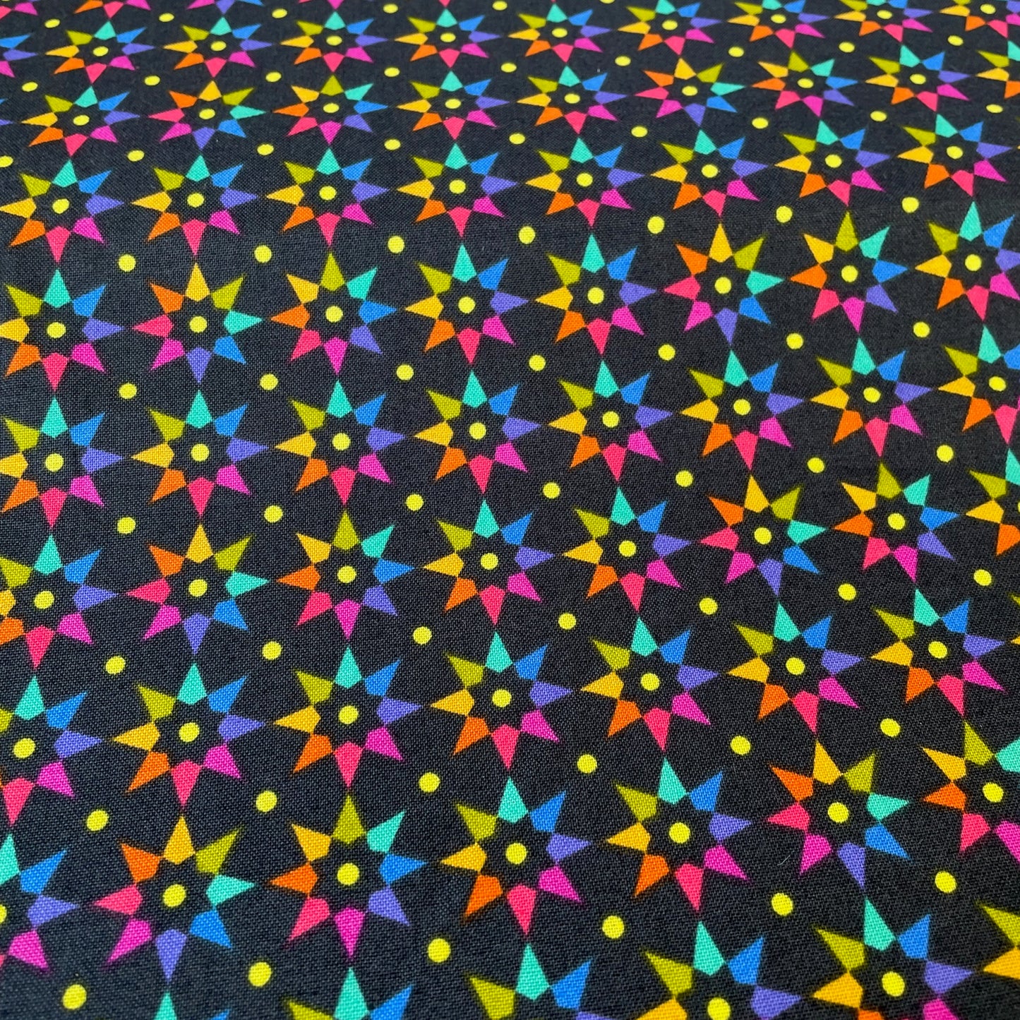Andover Makower Art Theory Rainbow Star Alison Glass 2 Colours Quilting Patchwork Craft 100% Premium Cotton Fabric