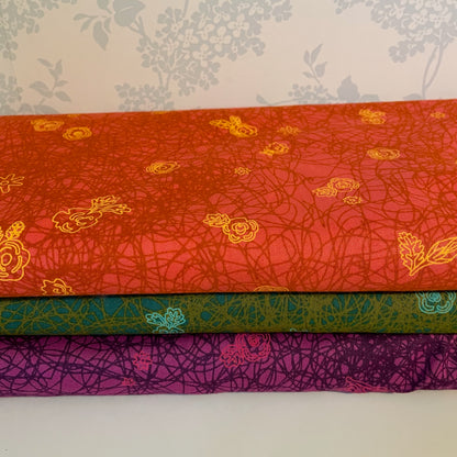 Andover Between Chaos In Forest Alison Glass 3 Colours Quilting Patchwork Craft 100% Premium Cotton Fabric