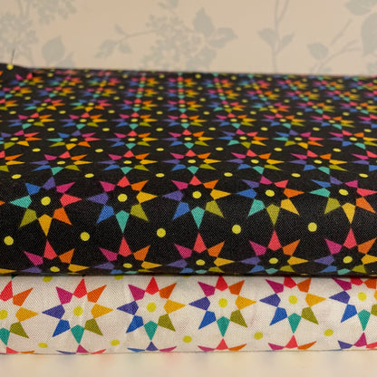 Andover Makower Art Theory Rainbow Star Alison Glass 2 Colours Quilting Patchwork Craft 100% Premium Cotton Fabric