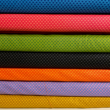 Andover Makower Ellipse Lapis Abacus Dot Alison Glass 7 Colours Quilting Patchwork Craft 100% Premium Cotton Fabric