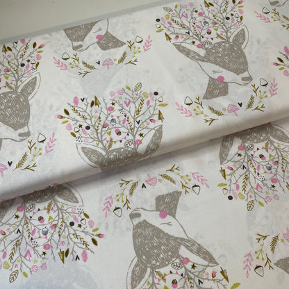 Emma and Mia Leaf Flowers Words 7 Designs Patchwork Craft Quilting 100% Premium Cotton Fabric