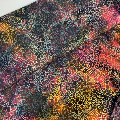 Island Batiks Fabric From Bali 12 Colours Set 4 Quilting Patchwork Craft 100% Premium Cotton Fabric