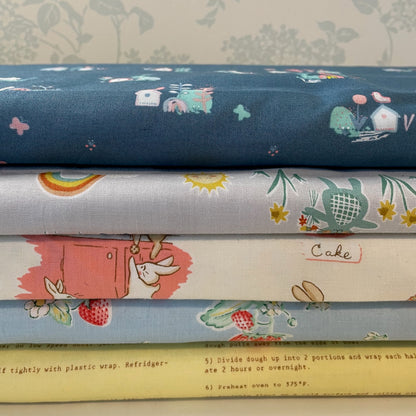 EQS Dear Stella Makower Bunny Rabbit Nursery Easter Children's 5 Designs 100% Cotton Fabric Patchwork Quilting Craft