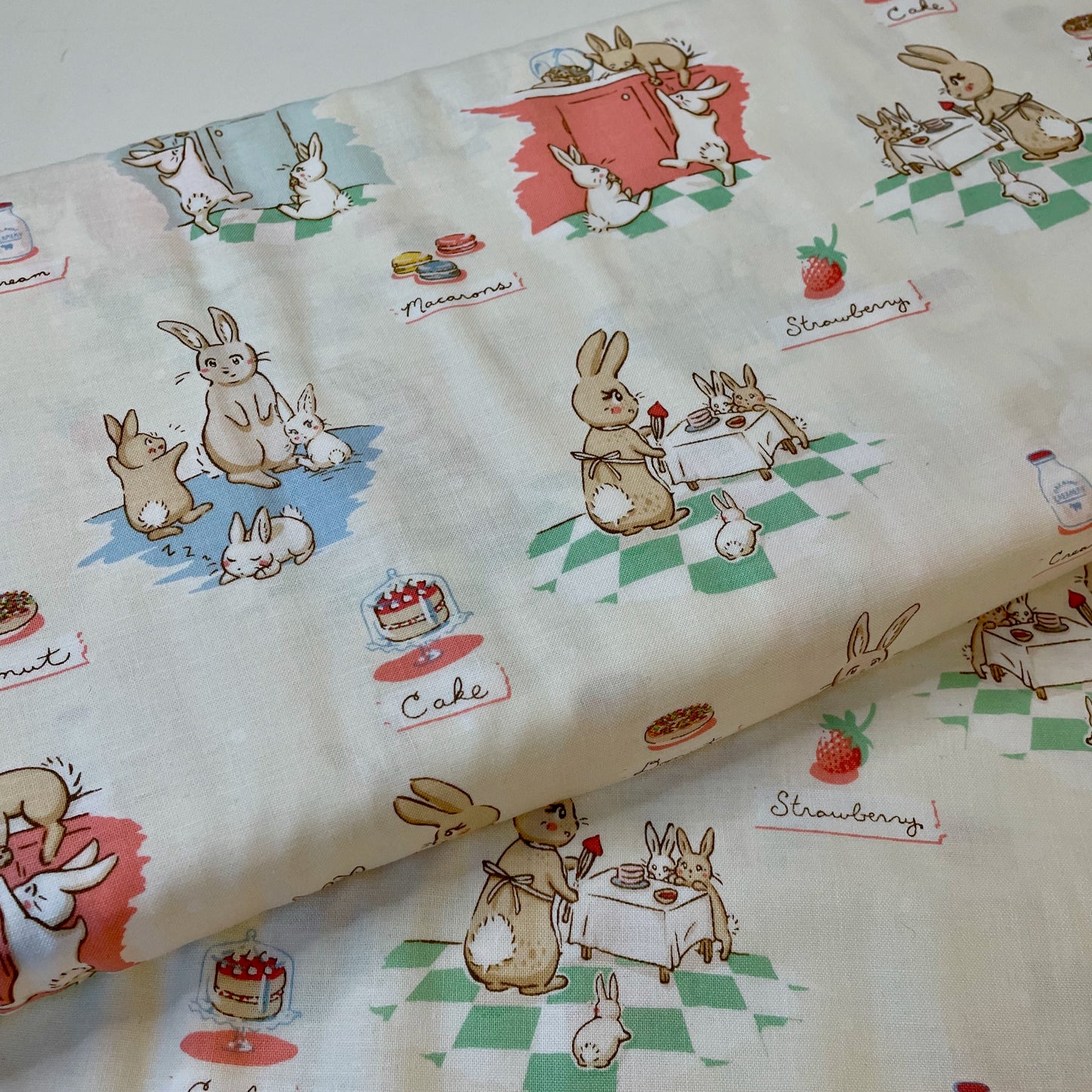 EQS Dear Stella Makower Bunny Rabbit Nursery Easter Children's 5 Designs 100% Cotton Fabric Patchwork Quilting Craft