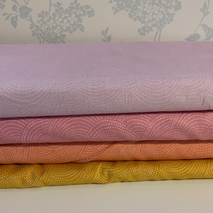 Dear Stella Pink Paradise by Rae Ritchie Scallops 4 Colours Fabric Craft Patchwork Quilting 100% Premium Cotton Fabric