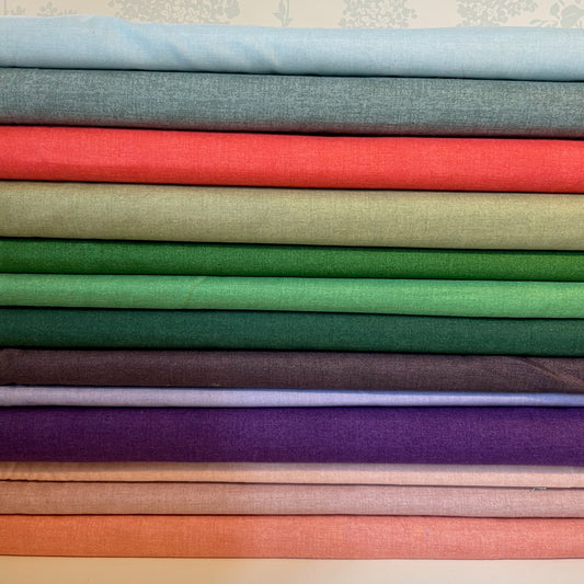 Makower Linen Texture 24 Colours 100% Premium Cotton Fabric