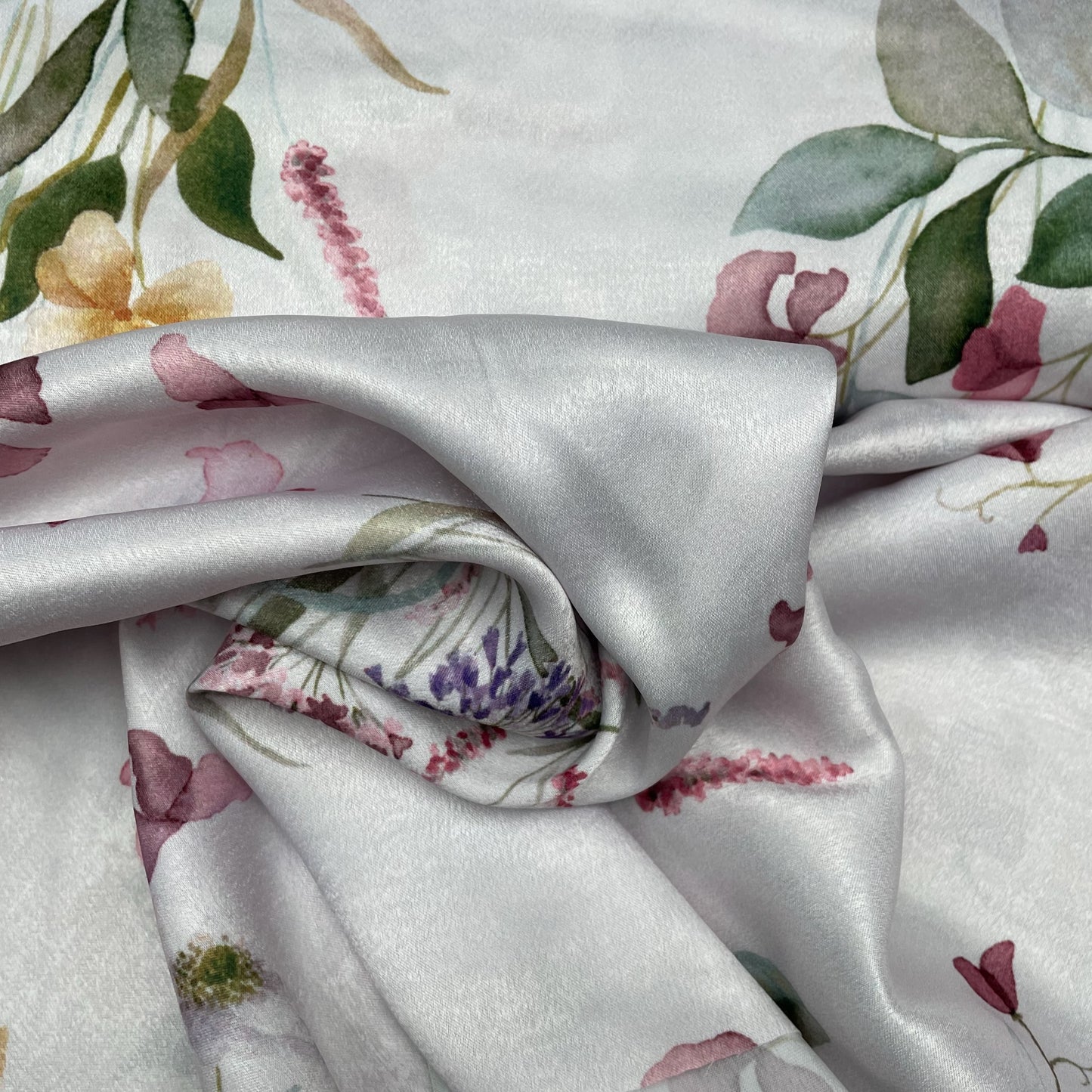 Watercolour Floral Woven Polyester Dressmaking Fabric