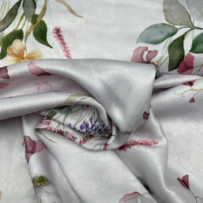 Watercolour Floral Woven Polyester Dressmaking Fabric