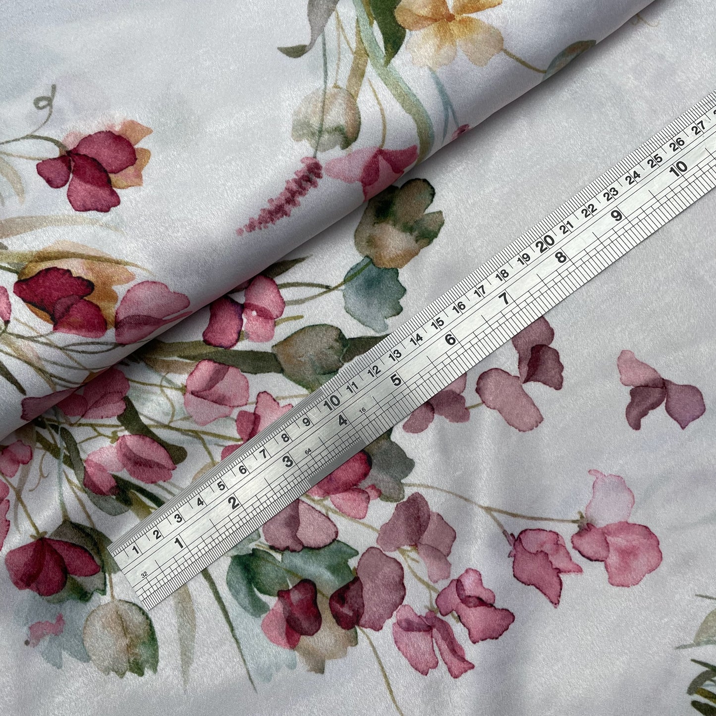 Watercolour Floral Woven Polyester Dressmaking Fabric
