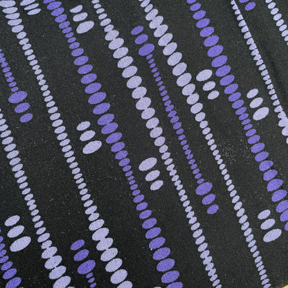 Blue, Purple and Black Abstract Woven Viscose Dressmaking Fabric