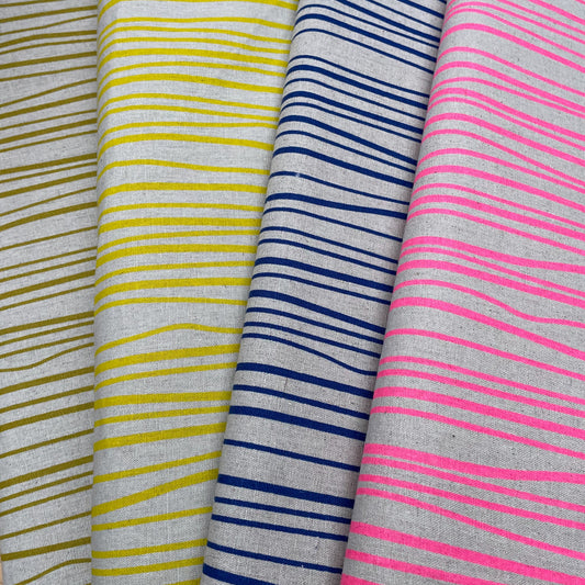 Andover Makower Linen Blend Fabric Alison Glass 4 Colours