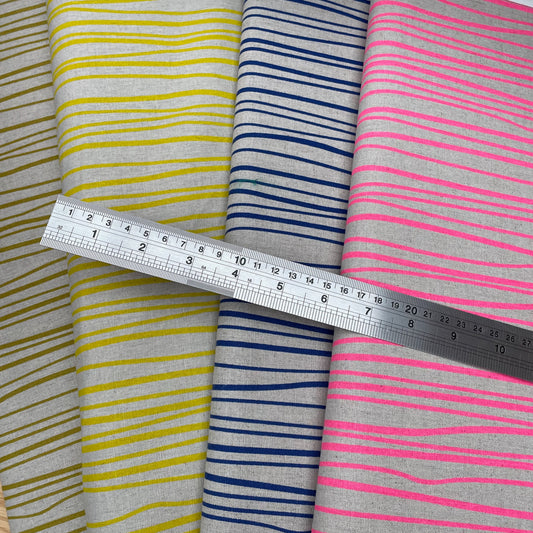 Andover Makower Linen Blend Fabric Alison Glass 4 Colours
