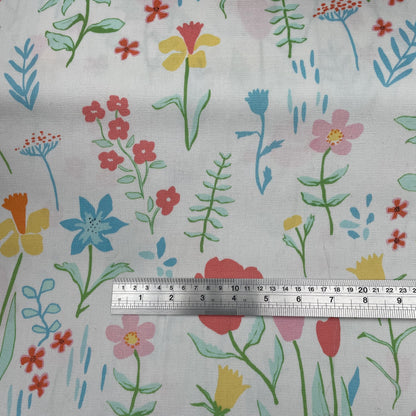 Michael Miller Plockade Full Bloom Floral Navy or Ivory 100% Cotton Canvas