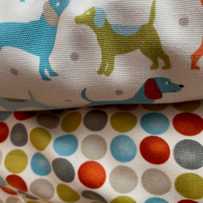 Dog Spot Coordinating Fabric 4 Colours 100% Cotton Duck Fabric