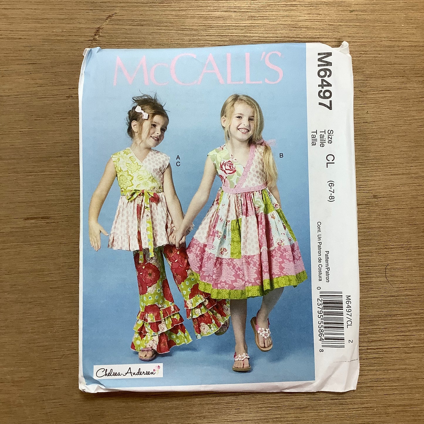 McCall's Dressmaking Sewing Pattern, Toddlers' and Girls' Top, Dress and Pants 6497