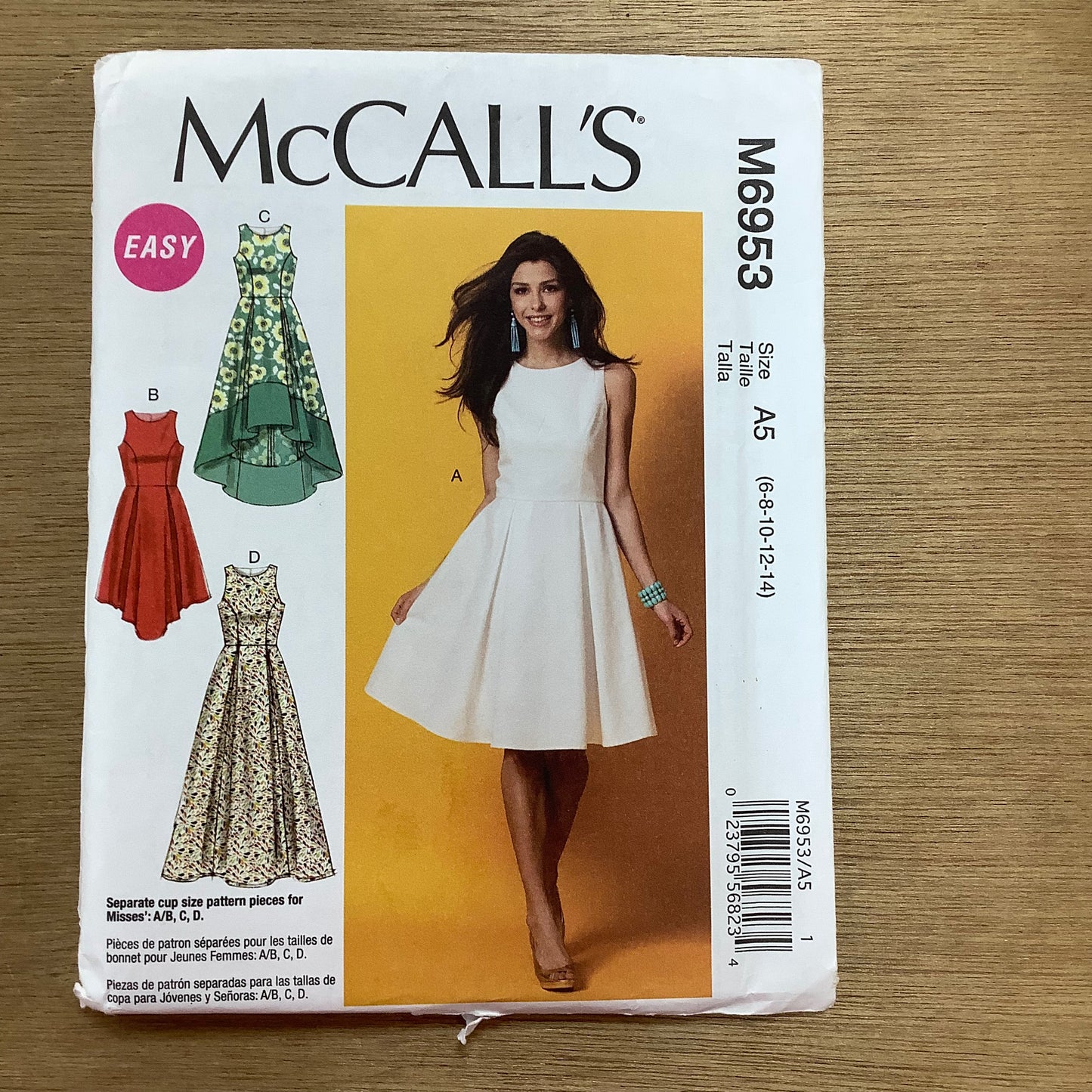 McCall's Dressmaking Sewing Pattern Woman's Dresses Dress 6953