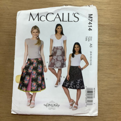 McCall's Dressmaking Sewing Pattern  Ladies Women's Skirts 7414