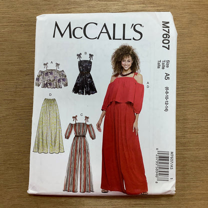 McCall's Dressmaking Sewing Pattern Women's Top Skirts Pants Trousers Jumpsuit Playsuit 7607
