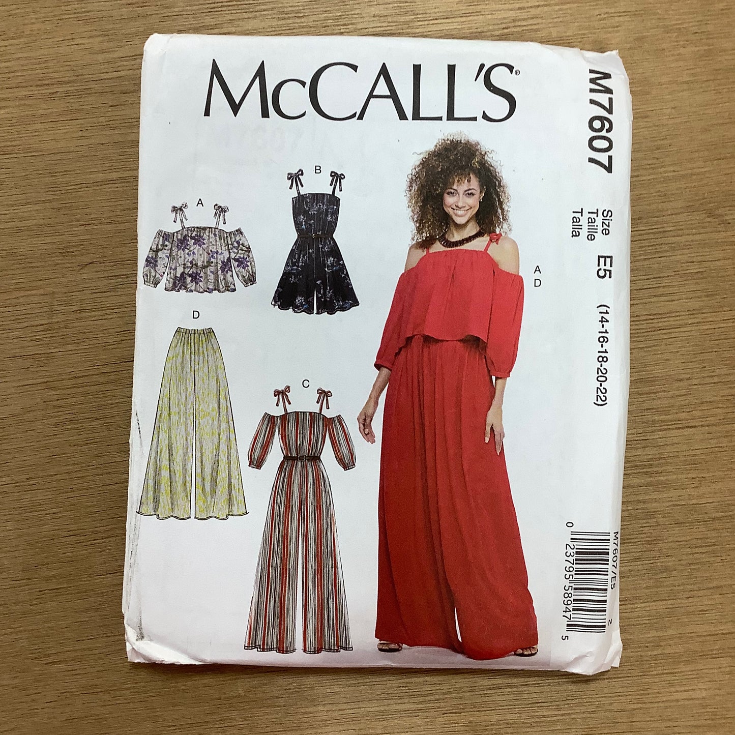 McCall's Dressmaking Sewing Pattern Women's Top Skirts Pants Trousers Jumpsuit Playsuit 7607