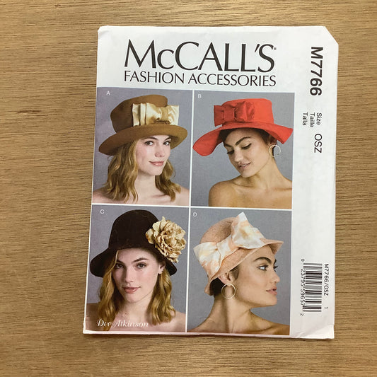 McCall's Craft Sewing Dressmaking Pattern Ladies Women's Hats Hat 7766