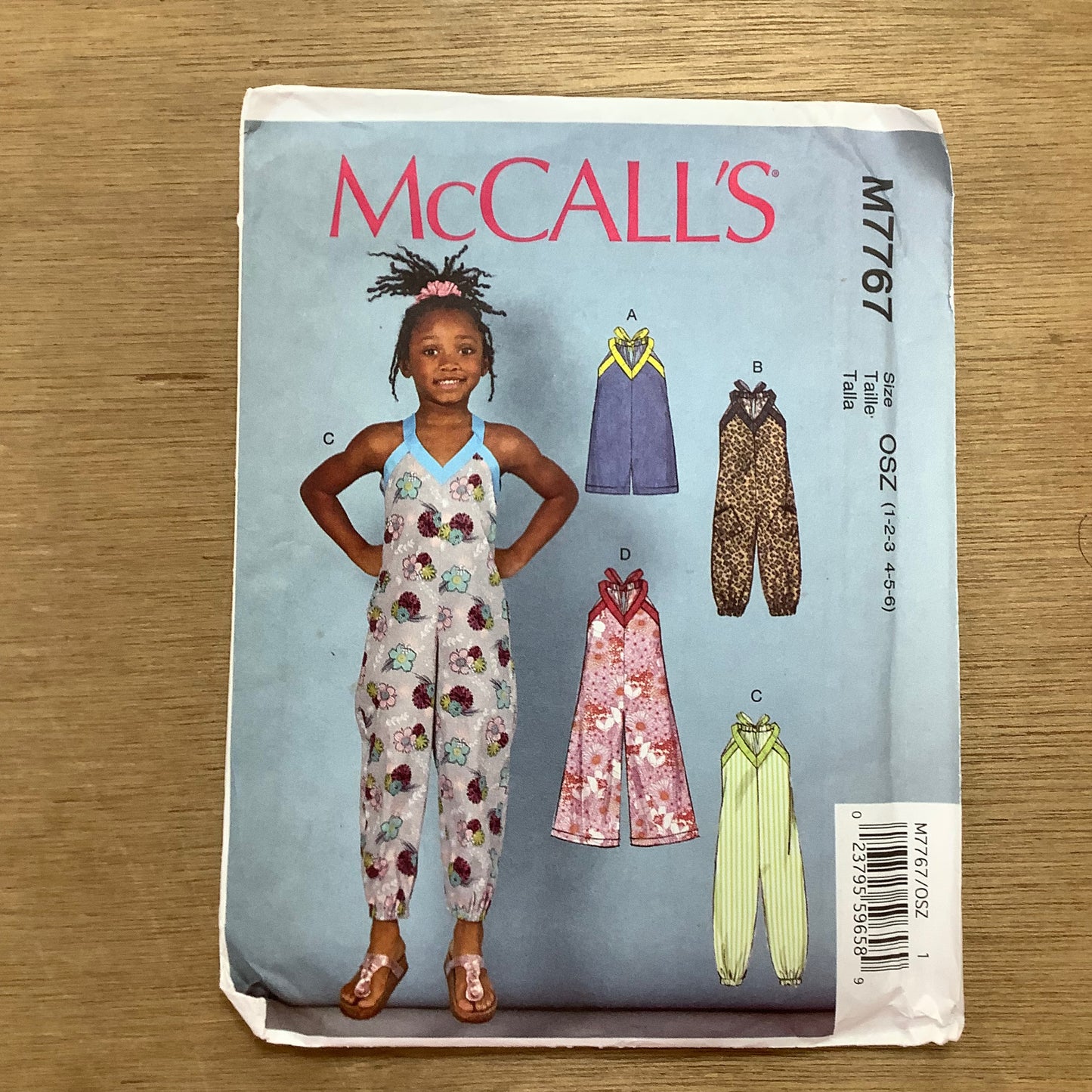McCall's Dressmaking Sewing Pattern Children's Girl's Jumpsuit Playsuit Romper 7767