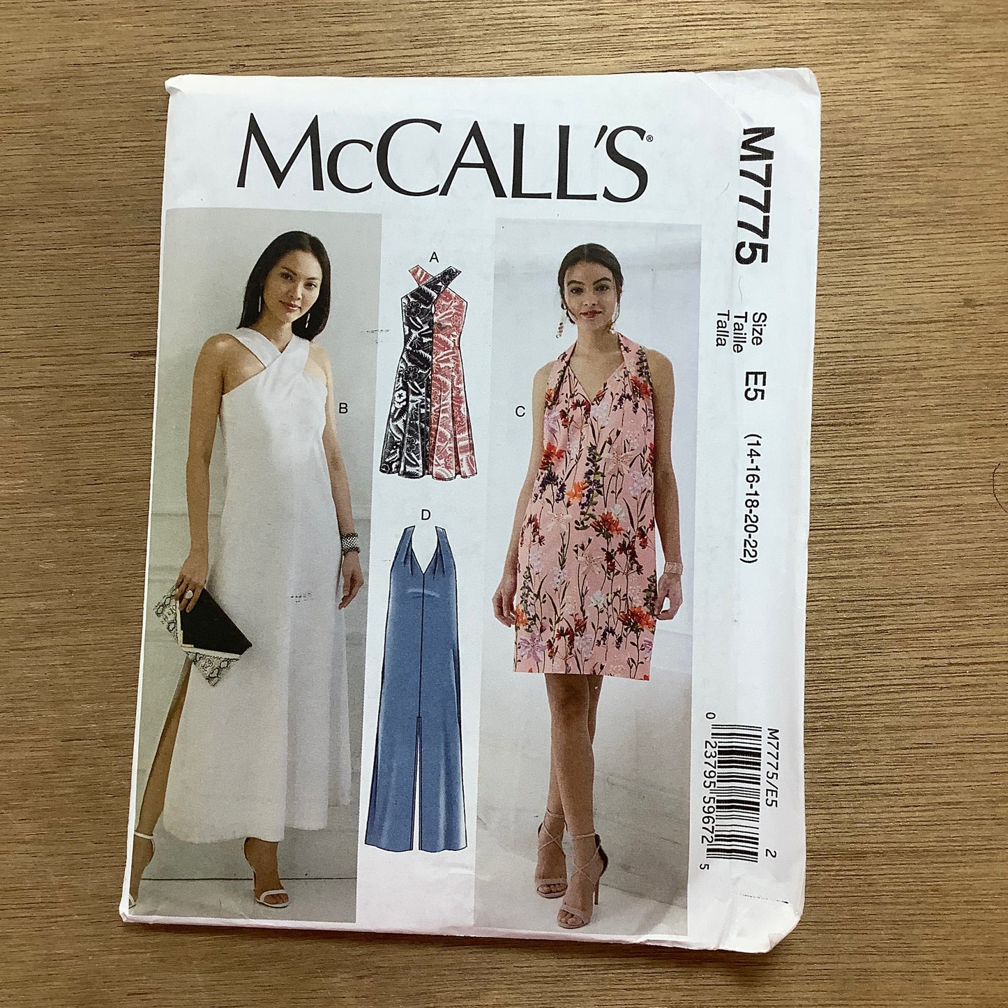 McCall's Dressmaking Sewing Pattern Women's Jumpsuit Playsuit Dress 7775