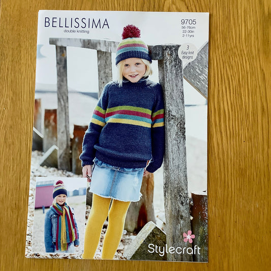 Stylecraft Bellissima Double Knitting DK Pattern 2 - 11 Years 9705