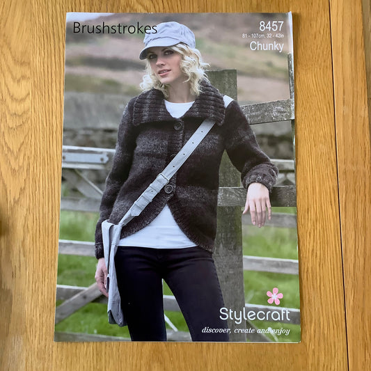 Stylecraft Brushstrokes Ladies Chunky Knitting Pattern 32" - 42" 8457