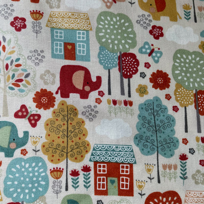 Makower Ellie Elephant 10 Designs Patchwork Craft Quilting 100% Premium Cotton Fabric