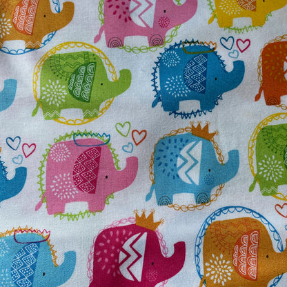 Makower Ellie Elephant 10 Designs Patchwork Craft Quilting 100% Premium Cotton Fabric