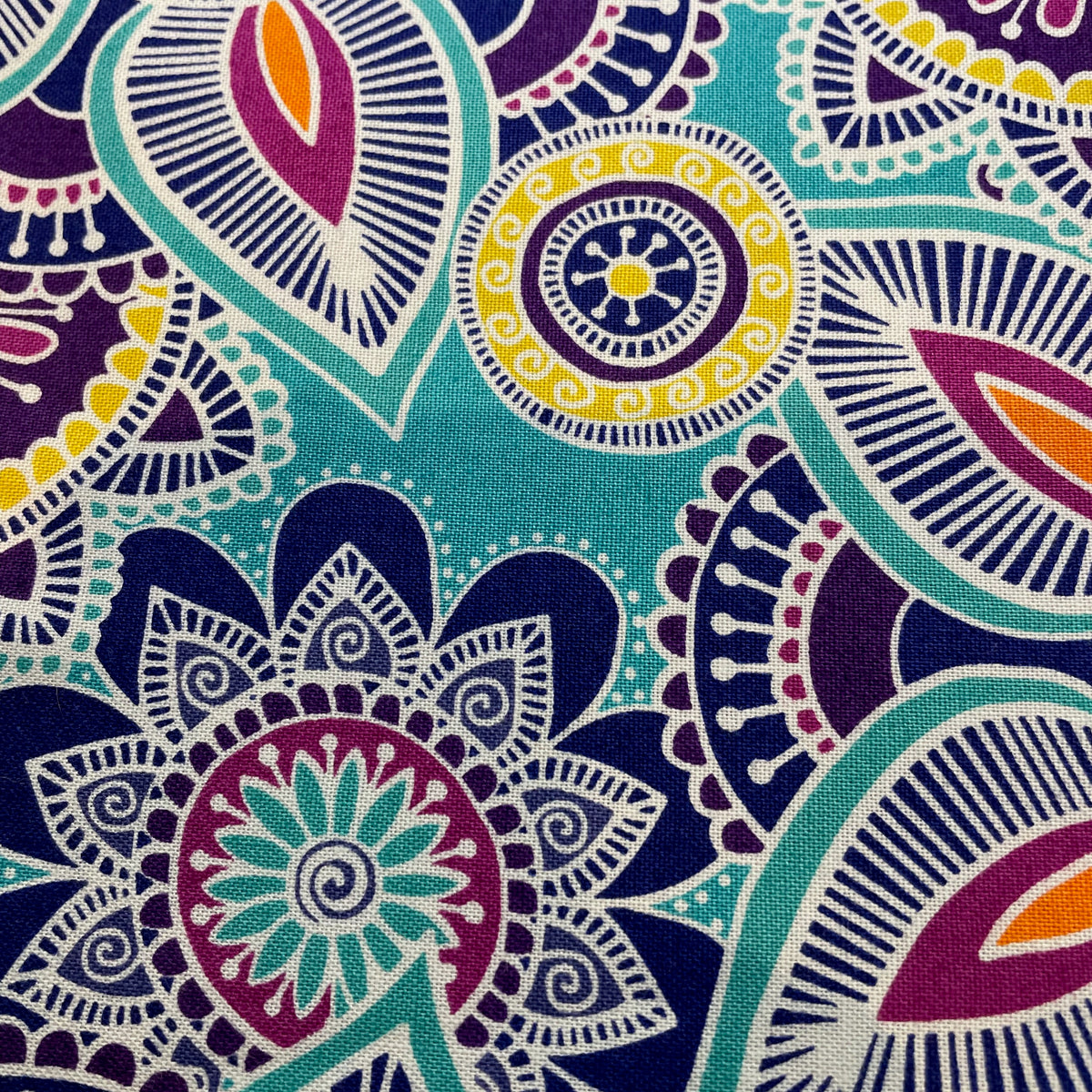 Makower Henna Beth Studley Set 1 | Floral Geometric 12 Designs | Patchwork Quilting | 100% Cotton