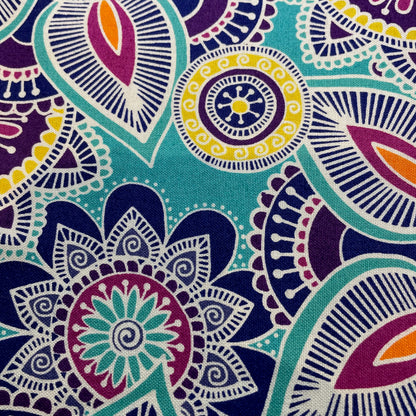 Makower Henna Beth Studley Set 1 | Floral Geometric 12 Designs | Patchwork Quilting | 100% Cotton