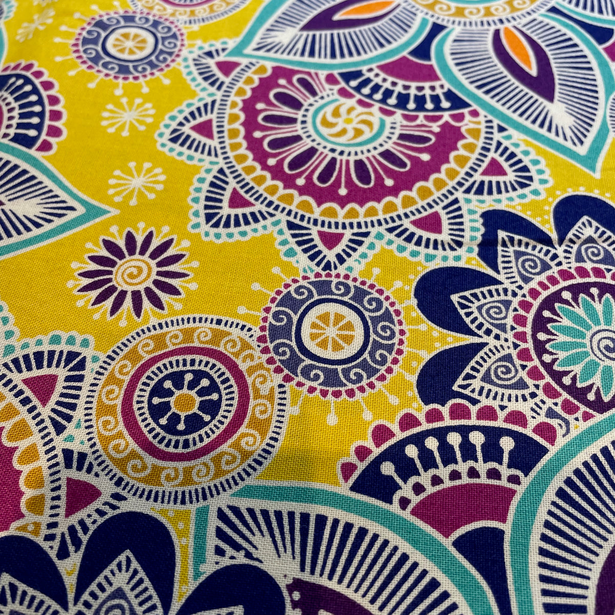 Makower Henna Beth Studley Set 1 | Floral Geometric 12 Designs | Patchwork Quilting | 100% Cotton