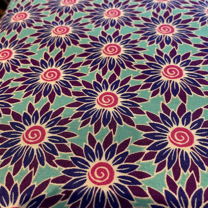 Makower Henna Beth Studley Set 1 | Floral Geometric 12 Designs | Patchwork Quilting | 100% Cotton