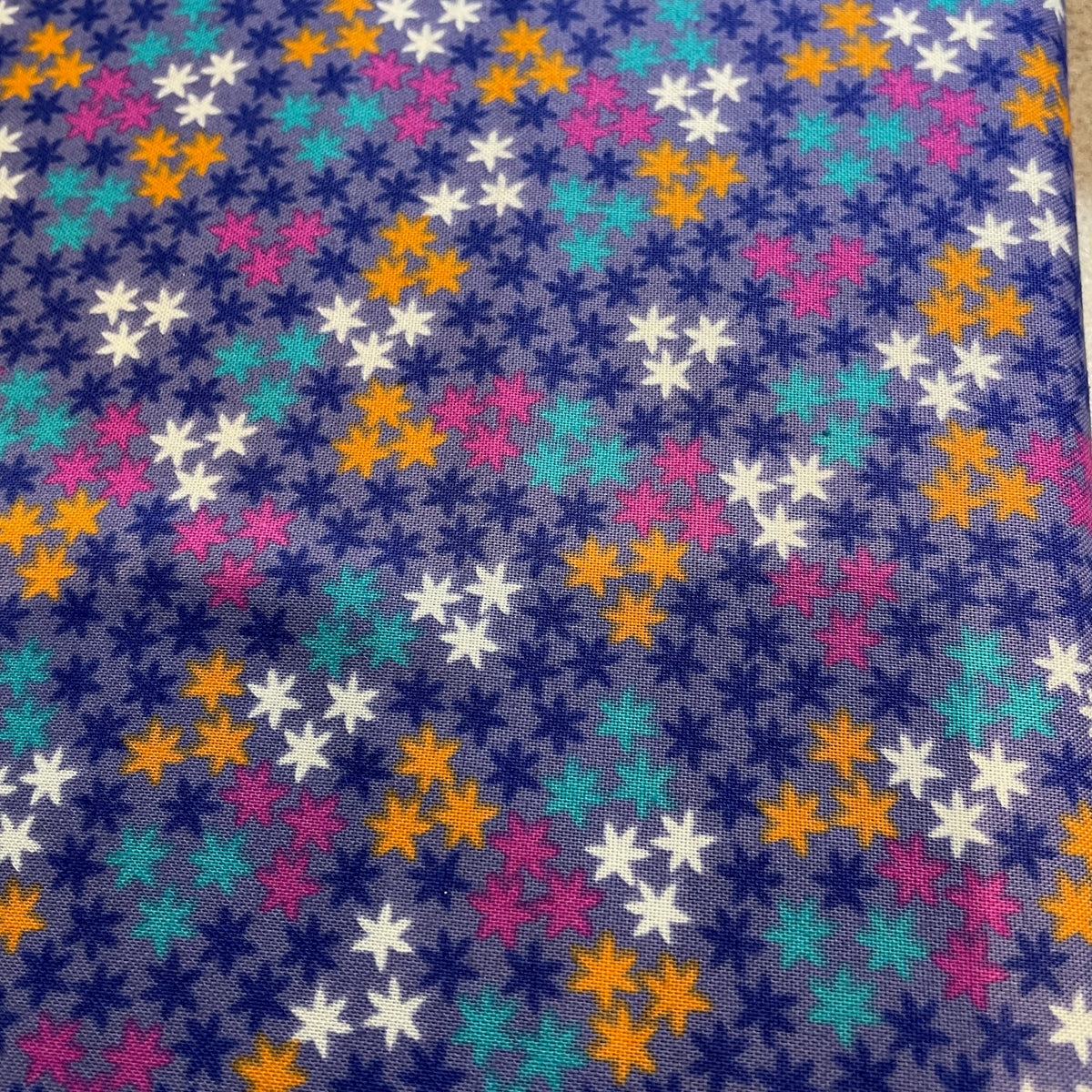Makower Henna Beth Studley Set 2 | Star Circle Zig Zag Stripe | 12 Designs | Patchwork Quilting | 100% Cotton