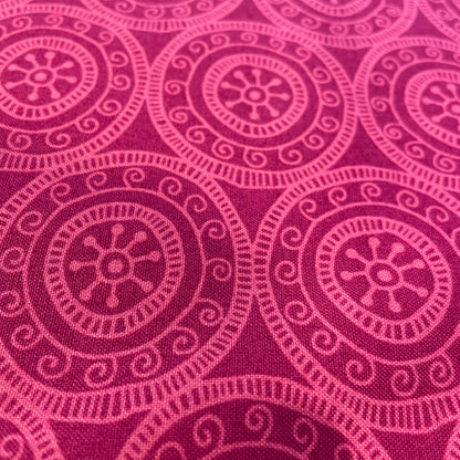 Makower Henna Beth Studley Set 2 | Star Circle Zig Zag Stripe | 12 Designs | Patchwork Quilting | 100% Cotton