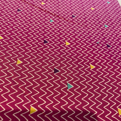 Makower Henna Beth Studley Set 2 | Star Circle Zig Zag Stripe | 12 Designs | Patchwork Quilting | 100% Cotton