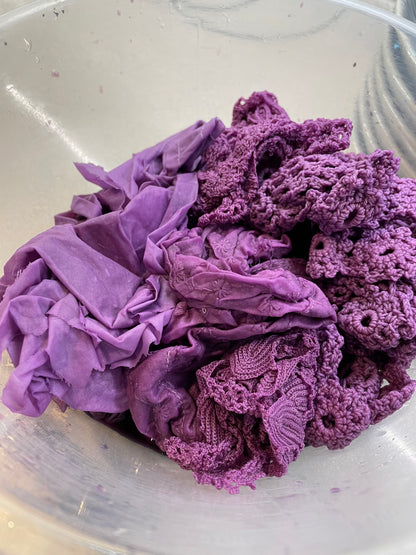 Hand-Dyed Vintage Textile Pack No.1 — Purple, Lilac, Grey & Plum