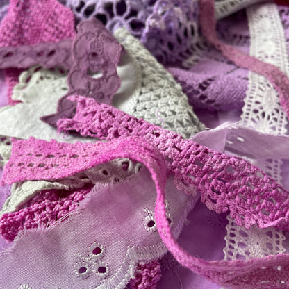 Hand-Dyed Vintage Textile Pack No.2 — Purple, Lilac, Grey & Plum
