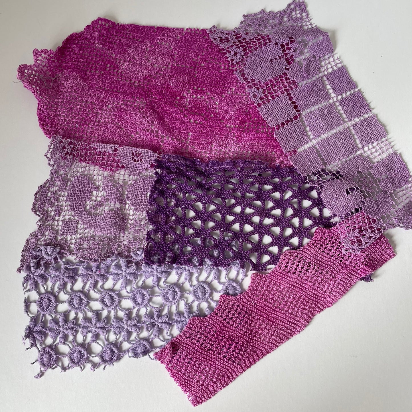 Hand-Dyed Vintage Textile Pack No.2 — Purple, Lilac, Grey & Plum